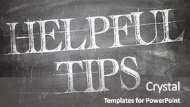  Presentation with blackboard - Cool new presentation with helpful tips written on blackboard backdrop and a gray colored foreground