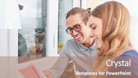  Presentation with student - Colorful theme enhanced with helping coworkers - young female student has help backdrop and a  colored foreground