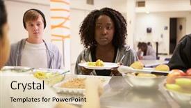  Presentation with homeless - Amazing presentation theme having poverty relief - kitchen serving food in homeless backdrop and a lemonade colored foreground