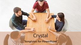  Presentation with people unity - Presentation enhanced with helping students achieve - people holding hands together background and a  colored foreground