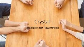  Presentation with people unity - Slide set with helping students achieve - people holding hands together background and a  colored foreground