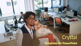  Presentation with helping - Audience pleasing slide deck consisting of helping-your-colleague-move backdrop and a tawny brown colored foreground