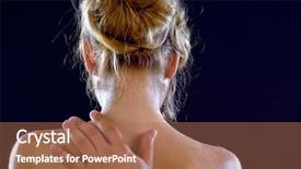  Presentation with overcome - PPT theme with helps woman to overcome difficulties background and a coral colored foreground