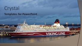  Presentation with viking ship - Slides consisting of helsinki-finland-november-26-2016 background and a teal colored foreground