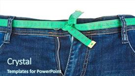  Presentation with tape - Beautiful presentation design featuring medical helt - jeans and measuring tape backdrop and a ocean colored foreground