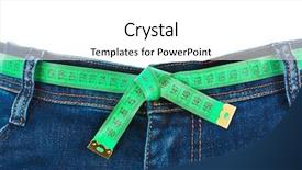  Presentation with measuring - Slide deck featuring medical helt - jeans and measuring tape background and a white colored foreground