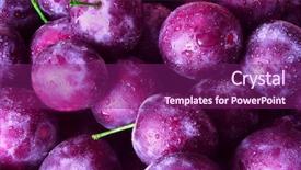  Presentation with background - Beautiful slide deck featuring helth - plums - close-up of juicy backdrop and a  colored foreground