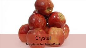  Presentation with fade blue painted red white - Beautiful slides featuring helth - red appels on white background backdrop and a red colored foreground