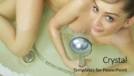  Presentation with elderly ladies beauty shop - Cool new theme with helth - smiling young beauty lady backdrop and a mint green colored foreground