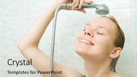  Presentation with spa - Beautiful slides featuring helth - spa young beauty woman backdrop and a lemonade colored foreground