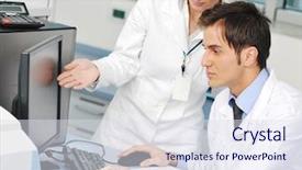  Presentation with biology - Colorful PPT layouts enhanced with helth education - science and research biology chemistry backdrop and a sky blue colored foreground