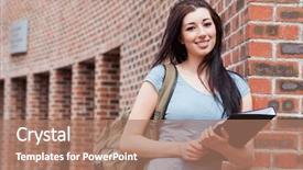  Presentation with binder - Presentation with helth education - student posing with a binder background and a coral colored foreground