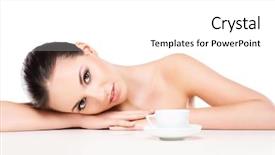  Presentation with healthy - Audience pleasing presentation theme consisting of helthcare - portrait of young beautiful backdrop and a white colored foreground