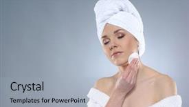  Presentation with steel heat treatment - Audience pleasing PPT theme consisting of helthcare - young and healthy young woman backdrop and a  colored foreground