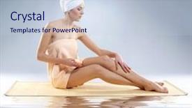  Presentation with spa - PPT theme enhanced with helthcare - young beautiful woman getting spa background and a  colored foreground