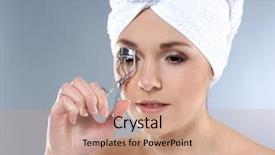  Presentation with health woman running female runner - Cool new slides with helthcare - young healthy and beautiful woman backdrop and a  colored foreground