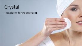  Presentation with healthy - Slide deck with helthcare - young healthy and beautiful woman background and a  colored foreground