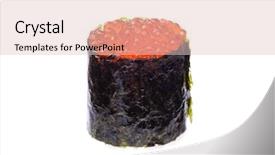  Presentation with red white blue patriotic - Presentation design with helthy - red caviar sushi isolated background and a  colored foreground