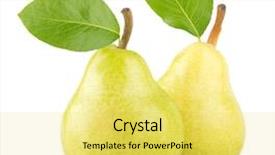  Presentation with green pea plant - Beautiful presentation theme featuring helthy - ripe green pears isolated backdrop and a  colored foreground