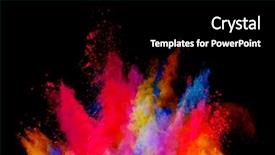  Presentation with black abstract - PPT layouts with hemisphere - abstract colored powder explosion isolated background and a black colored foreground