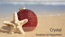  Presentation with christmas red - Presentation design consisting of hemisphere - closeup of an elegant red background and a coral colored foreground