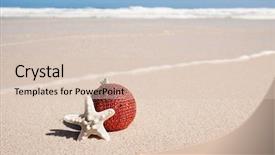  Presentation with christmas red - PPT theme featuring hemisphere - elegant red christmas ball background and a lemonade colored foreground