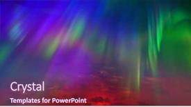  Presentation with lights - Presentation theme with hemisphere - northern lights sky close-up all background and a tawny brown colored foreground