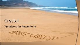  Presentation with christmas music for text - Beautiful PPT theme featuring hemisphere - text merry christmas written backdrop and a lemonade colored foreground