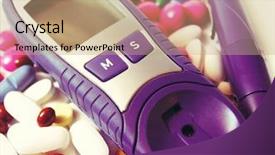  Presentation with blood alcohol level - Theme having hemoglobin - device for measuring blood sugar background and a coral colored foreground