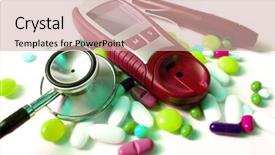  Presentation with blood - Beautiful PPT layouts featuring hemoglobin - stethoscope device for measuring blood backdrop and a soft green colored foreground