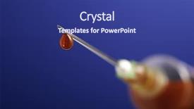  Presentation with droplet - PPT theme with hemoglobin - syringe needle with droplet background and a ocean colored foreground