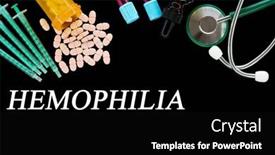  Presentation with medical pills - Presentation theme featuring hemophilia-text-on-medical-background background and a  colored foreground