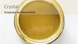  Presentation with hemp - Amazing PPT layouts having hemp-butter-in-the-bottle backdrop and a blonde colored foreground