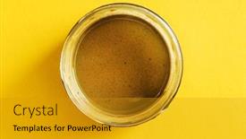  Presentation with hemp - Cool new presentation theme with hemp-butter-in-the-bottle backdrop and a gold colored foreground