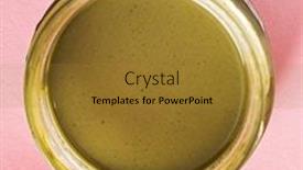  Presentation with hemp - Presentation theme with hemp-butter-in-the-bottle background and a gold colored foreground