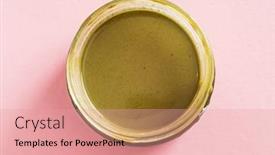  Presentation with hemp - Slide set enhanced with hemp-butter-in-the-bottle background and a coral colored foreground