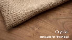  Presentation with hemp - Colorful presentation design enhanced with hemp cloth on rustic wooden table shallow depth of field backdrop and a coral colored foreground