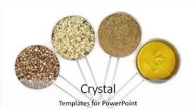  Presentation with seed oil - Presentation design consisting of hemp health food of oil background and a white colored foreground