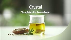  Presentation with hemp - Cool new PPT theme with hemp oil and seeds backdrop and a dark gray colored foreground