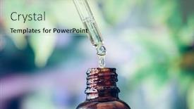  Presentation with hemp - Theme consisting of hemp-oil-dropper-on-green background and a mint green colored foreground