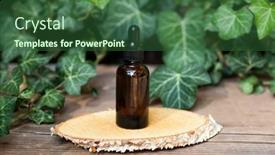  Presentation with hemp oil - PPT layouts consisting of hemp-oil-on-dark-green background and a ocean colored foreground