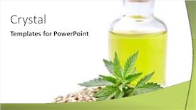  Presentation with hemp oil - Slides featuring hemp-oil-with-hempseeds background and a white colored foreground