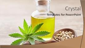  Presentation with hemp oil - Theme featuring hemp-oil-with-seeds background and a lemonade colored foreground