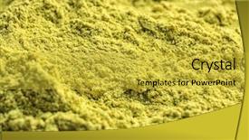  Presentation with hemp - Slides consisting of hemp protein powder as background background and a yellow colored foreground
