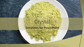  Presentation with color powder - Audience pleasing PPT layouts consisting of hemp protein powder on color background backdrop and a yellow colored foreground
