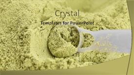 Presentation with hemp - Slides having hemp protein powder with scoop closeup background and a yellow colored foreground