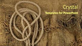 Presentation with hemp - Theme with hemp-rope-on-burlap-close background and a tawny brown colored foreground
