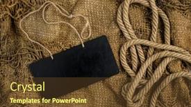  Presentation with hemp - PPT layouts enhanced with hemp-rope-on-burlap-close background and a tawny brown colored foreground
