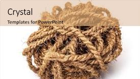  Presentation with hemp - Presentation featuring hemp rope background and a coral colored foreground
