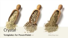  Presentation with flour - Beautiful presentation design featuring hemp seeds and flour isolated backdrop and a lemonade colored foreground